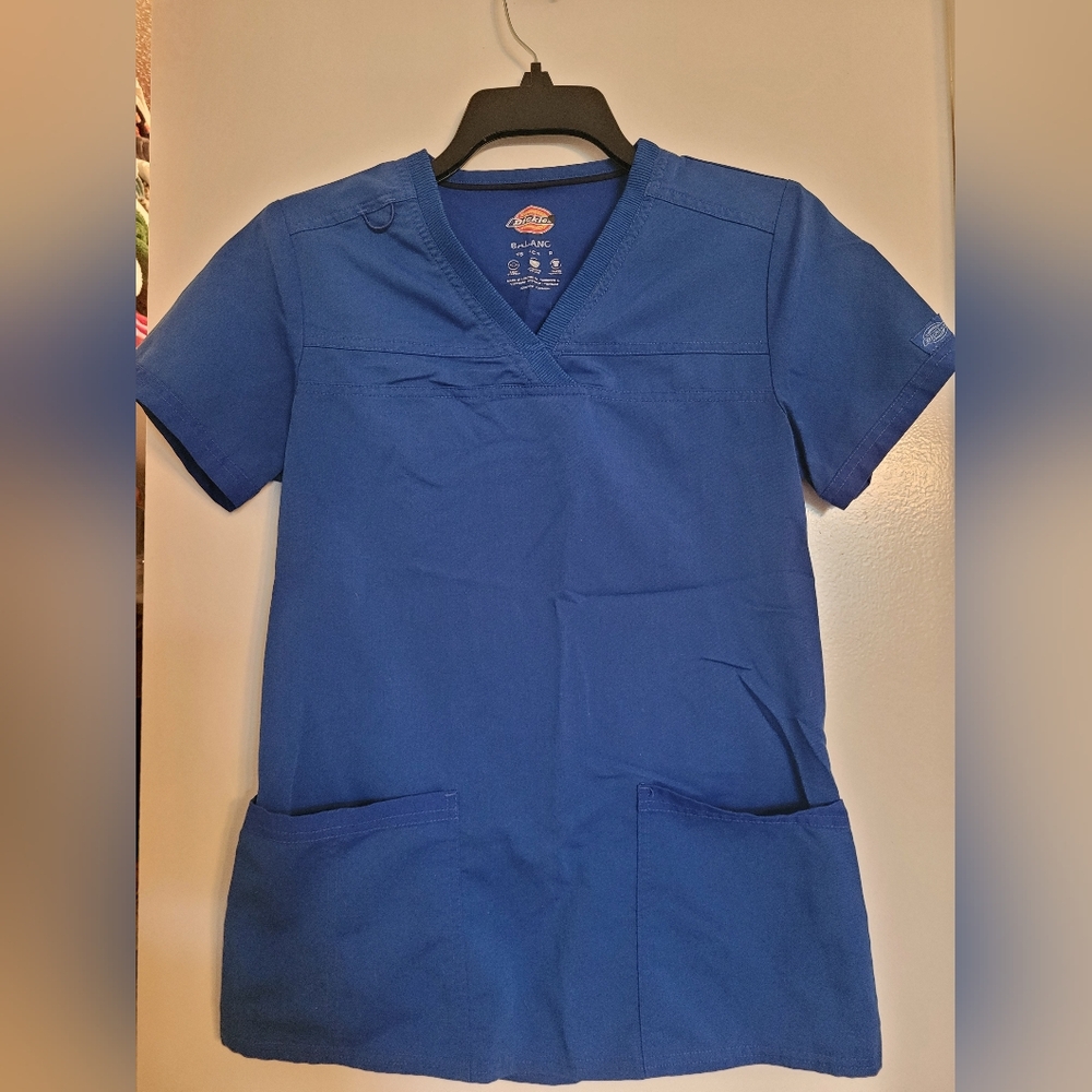 Dickies Royal Blue V-Neck Scrub Top